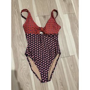 J Crew Swimsuit size large red and blue floral NWT Womens